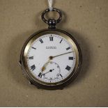 A H Samuel silver pocket watch,