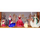 Figures - Danbury Mint, Coalport Romantic Voyages Collection, Rosie, Katie,