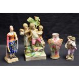 An early 19th century Staffordshire Pearlware figure group, probably Enoch Wood, Scuffle,