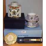 Ceramics - a Royal Worcester Royal Commemorative tea caddy, 2012 Diamond Jubilee Collection,