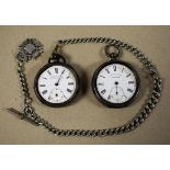 Watches - a late 19th century continental 935 silver open face pocket watch,