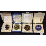 Paperweights - Caithness, Spaceport, by Colin Terris, limited edition 117/1500; another, similar,