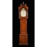 A George III oak and mahogany longcase clock, 30.