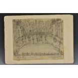 Lowry Salford Square signed, dated 1959, graphite, 25.5cm x 31.