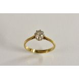 A diamond solitaire ring. round brilliant cut approx 0.