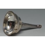 A George III style silver wine funnel, 12.