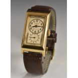 Rolex - a 1930s 9ct gold cased Rolex Prince Chronometre wristwatch, silvered dial, Arabic numerals,