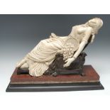 Henri Josep Francois, Baron de Triqueti (1804-74), a Dieppe ivory and dark patinated bronze,