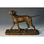 Pierre-Jules Mêne (1810 - 1879), after, a brown patinated animalier bronze,