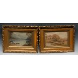 English Romantic School (early 19th century) A pair, Picturesque Landscapes watercolours,