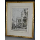 Frederick William Whitehead (1853-1938) Regent Street, London signed and dated 1924, watercolour,