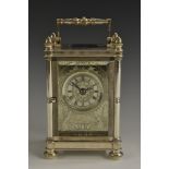 An Elizabeth II silver five-glass carriage clock,