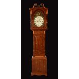 A William IV Lincolnshire mahogany longcase clock, 31cm arched painted dial inscribed Tomlinson,