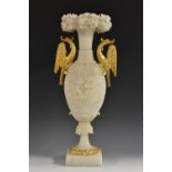 A 19th century Italian alabaster two-handled vase,