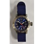 Barbos - a Stingray automatic professional wristwatch, blue dial,