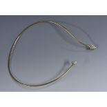 A 9ct gold hoop necklace,