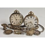 Watches - a late Victorian silver open face pocket watch, Jas Usher & Son, Lincoln,