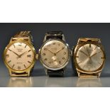 Watches - a Rotary Incabloc 9ct gold cased gentleman's wristwatch, silvered dial,