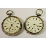 A silver open faced James Reid & Brothers of Coventry pocket watch, engraved movement no.