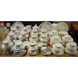 Teaware - a Colclough Ivy pattern tea service;
