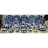 A large quantity of 19th century and later blue and white circa 1870's and later.