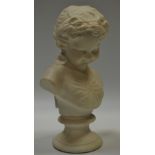 A Parian ware bust,