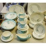 A retro British Anchor Pottery Whispering Grass pattern dinner and tea set, inc tureen and cover,