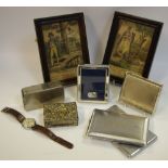 A miniature sterling silver photograph frame, Mappin & Webb,