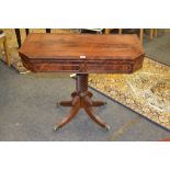 A William IV flame mahogany tea table,