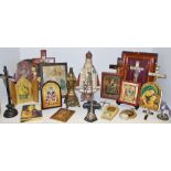 Ecclesiastical interest - various early 20th century and later icons; various Corpus Christis;