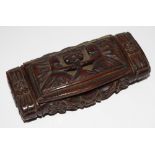 A 19th century carved cocquilla type snuff box (possibly French) c.