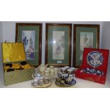 Oriental - a cased miniature black tea service from Singapore; others;
