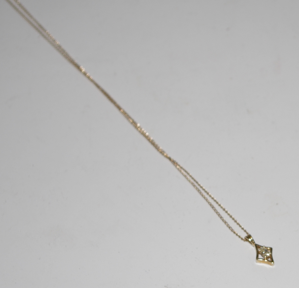 A diamond pendant,