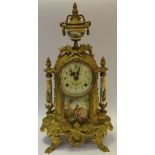 A French style mantel clock with movement by Franz Hermle, Germany,