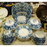 Blue and White - an early 20th century Brownfield's dinner service, comprising of tureen and covers,