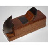 Treen - A 19th century mahogany snuff in the form of a smoothing plane