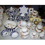 Royal Albert and Crown Derby - Derby Posies pattern teacups & saucers & side plates;