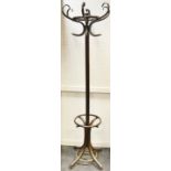 An early 20th century bentwood coat stand.