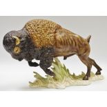 A Goebel model of a charging American Bison,