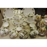 Teawares - a Winalex ware coffee setting, comprising cake stand, coffee pot, cups, saucers,