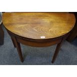 *** Withdrawn *** A George III mahogany demi lune tea table c.