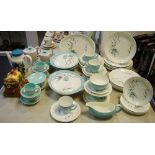 A retro British Anchor Pottery Whispering Grass pattern dinner and tea set, inc tureen and cover,