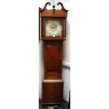 A George III oak and mahogany longcase clock,