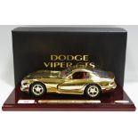 A Maisto Dodge Viper GTS, gold leaf, limited edition, 209/600, boxed,