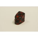 Sewing - a Scottish tartan ware thimble case, McPherson,