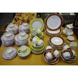 Teaware and dinnerware - a Foley 1047 part tea service;