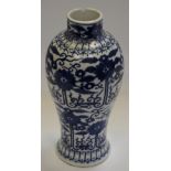 A 19th century Chinese baluster shaped vase,