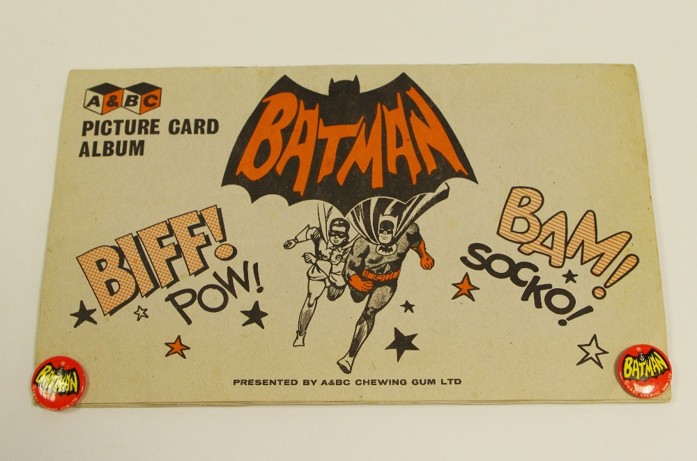 A&BC chewing gum cards - a complete Bazooka bubble gum collectors picture card booklet for Batman