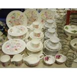 A Wedgewood Meadow Sweet pattern part dinner and tea service comprising tureens & covers,