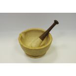 A 19th century Wedgwood "Best Composition" pestle and mortar,